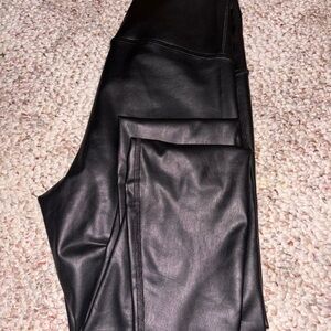 Black Faux Leather Leggings